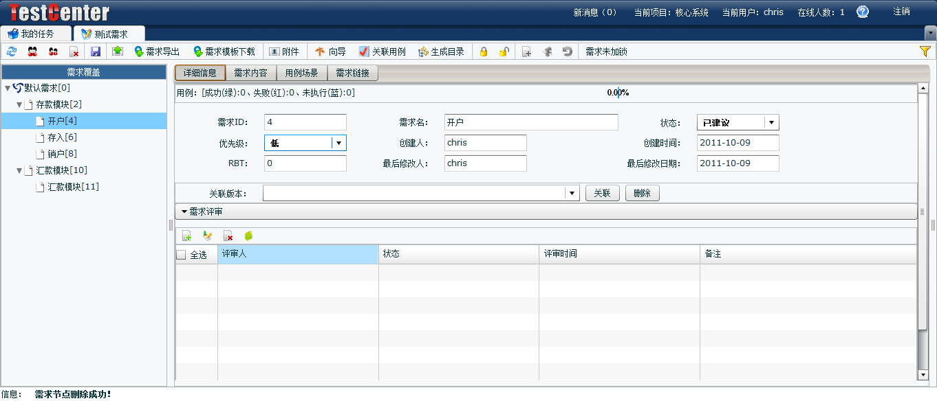 導入需求，創建需求樹